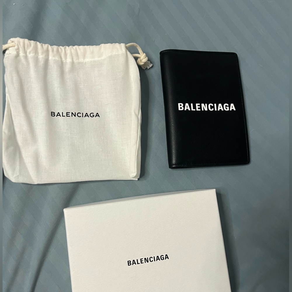 Balenciaga soft leather passport holder